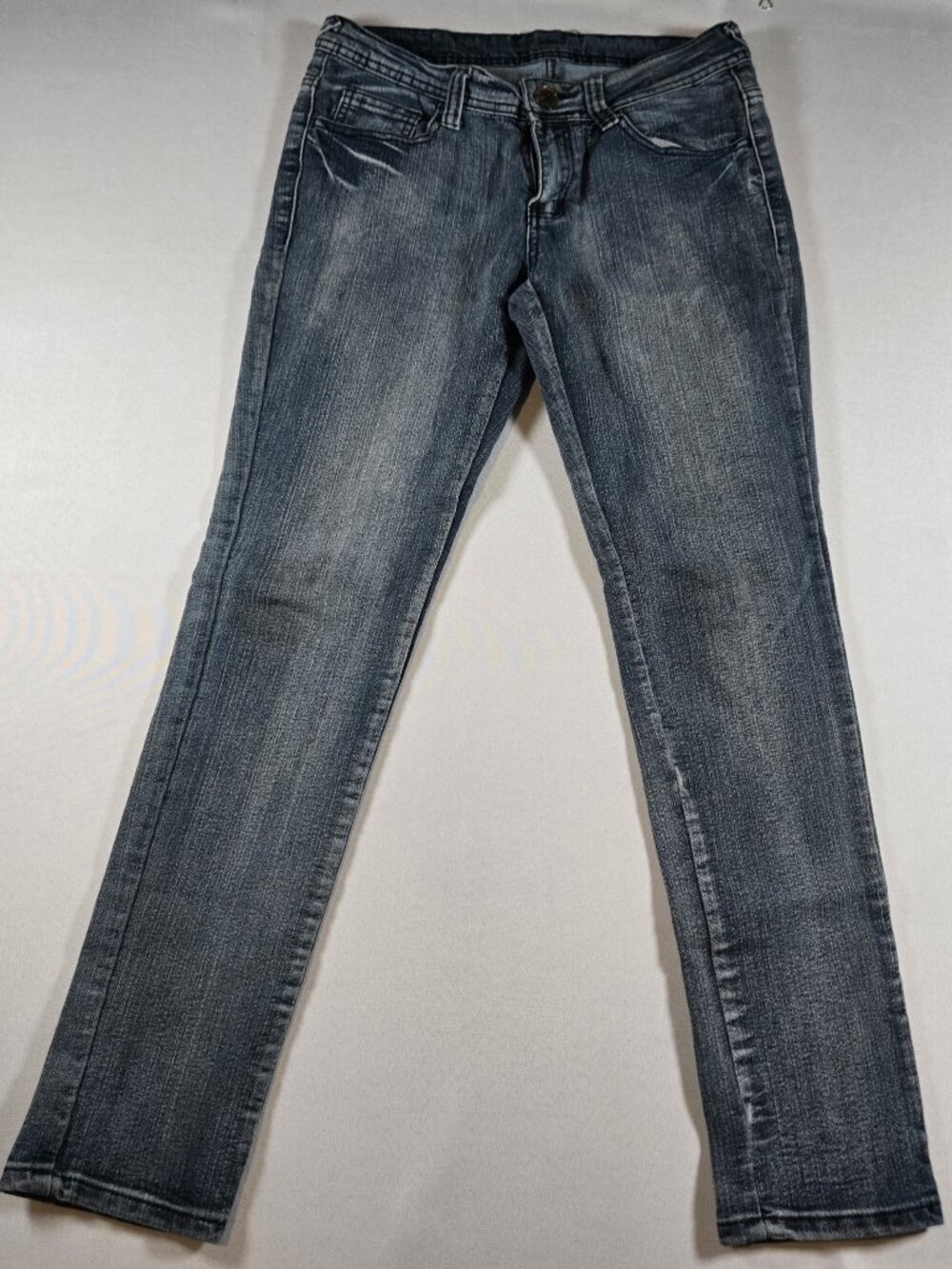 Be-Girl Women’s Y2K Low Rise Bootcut Jeans 31 Waist Stretch Medium Wash Denim